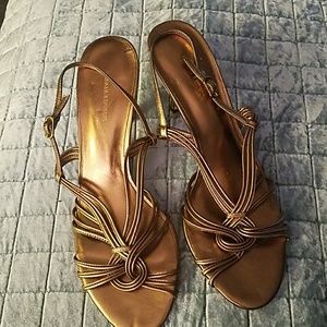 Banana Republic Copper Strappy Sandals Sz 9.5
